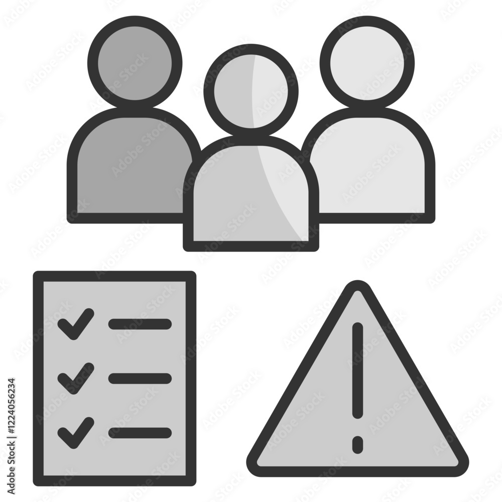 Poster evaluation icon element for design