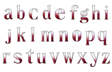 set of colorful line alphabet vector design
