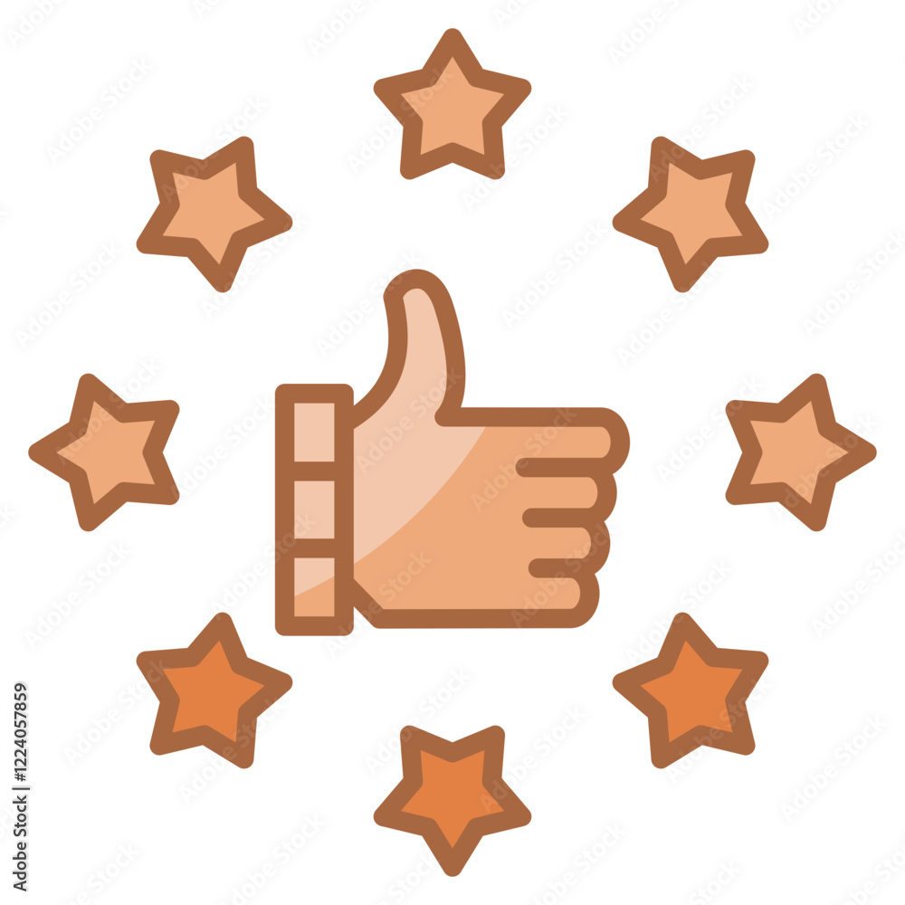 Poster satisfaction icon element for design