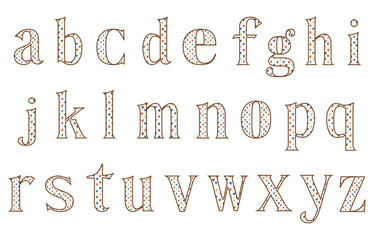 set of colorful line alphabet vector design