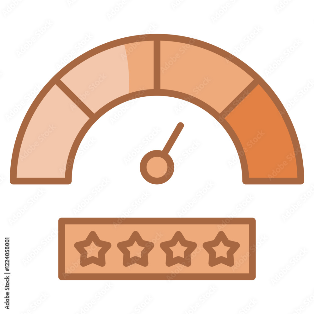 Poster rating scale icon element for design