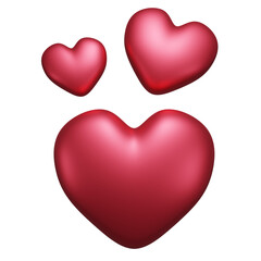 3d heart loves valentine day 