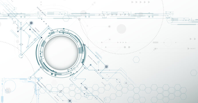 Vector Abstract circuit board pattern, Illustration high tech computer, engineering, science, internet connection technology on white color background. Datum digital technology and futuristic concept