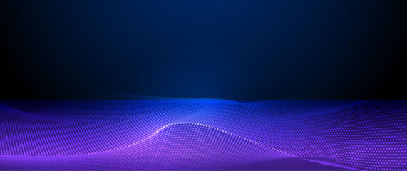 Vector abstract dynamic, wave - flow mesh particles. Illustration futuristic, network technology background. Design for banner, wallpaper. Futuristic, digital datum network and science concept