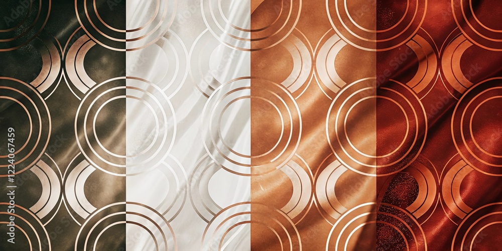 Poster A set of four different colored circles with a white background