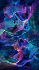 Obraz premium Harmonic Waves: A Dance of Oscillating Patterns in Vivid Hues