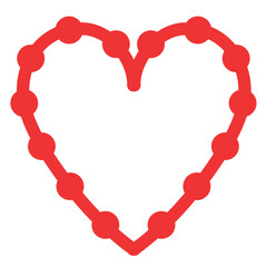 Fototapeta premium Beaded heart icon