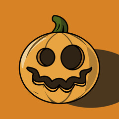 Halloween pumpkin creepy smil...