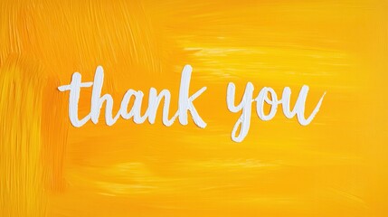 Artistic letter design thank you card soft yellow background