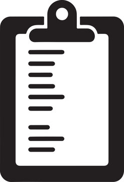 black clipboard with list clip art preview