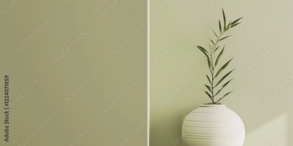 Poster a minimalist aesthetic featuring a light olive backdrop, minimalist design elements arranged symmetr