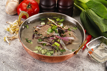 Vietnamese cuisine - Pho Bo soup with beef