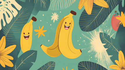 Obraz premium Banana are healthy food. And it is a useful fruit.