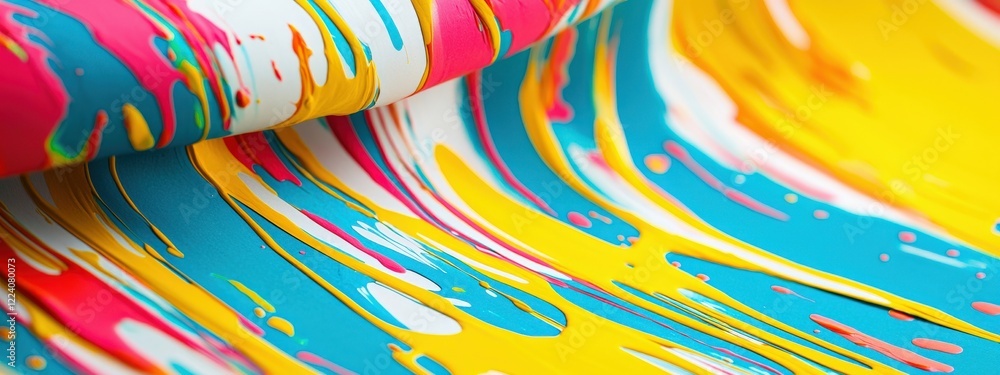 Aufkleber abstract colorful paint swirls on canvas creating unique artistic background for creative projects