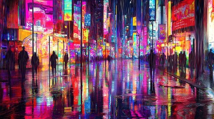 Neon City Rain