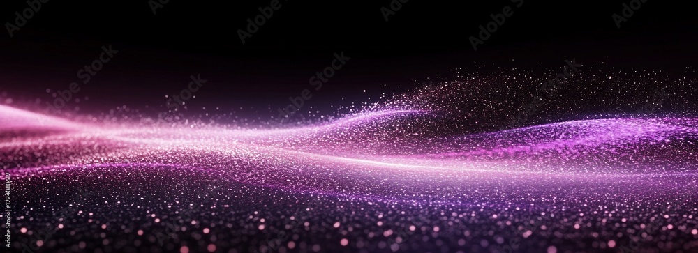 Sticker Purple Galaxy Dust: Abstract Cosmic Wave