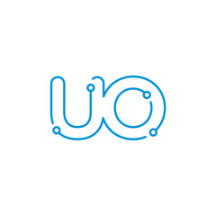 Abstract Letters UO Logo Design Template 001