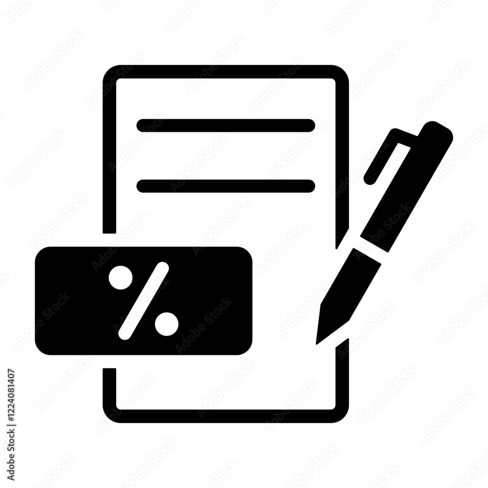 Sticker Tax Filing Icon