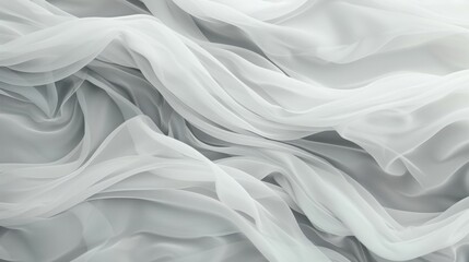 Obraz premium Soft white fabric flows gracefully, creating an ethereal texture that enhances various design and decor themes, inviting tranquility
