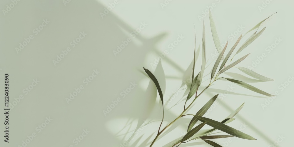 Poster a minimalist aesthetic featuring a light sage backdrop, minimalist design elements arranged symmetri
