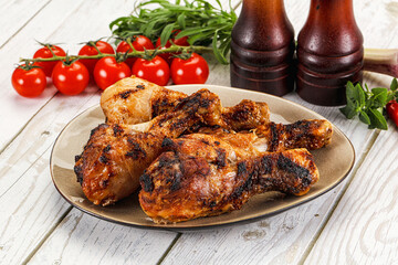 Hot and tasty chicken drumstick barbecue