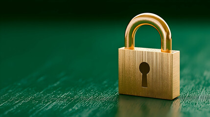 Fototapeta premium A digital padlock with cyber security technology on a blue background. Digital security, protection against cyber attack. Web security