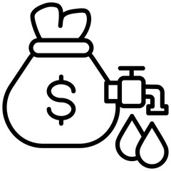 Liquidity Outline Icon