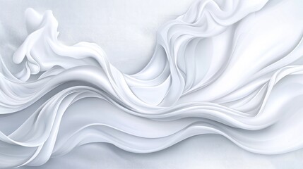 Obraz premium Abstract white liquid swirls, flowing design, elegant background, perfect for website or presentation