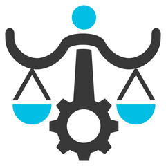 Balance Glyph Blue Grey Icon
