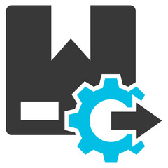 Output Glyph Blue Grey Icon