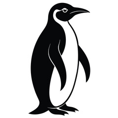 Obraz premium emperor penguin vector silhouette