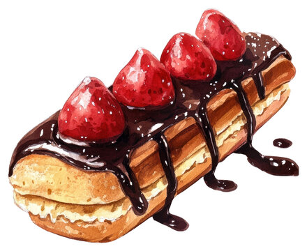 recommend clip art: PNG Dessert illustration pastry eclair.