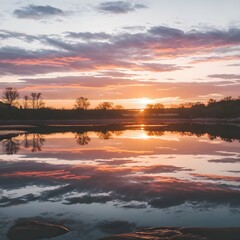 Obraz premium A captivating sunset landscape photograph (4)