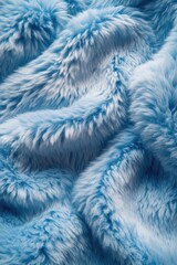Obraz premium A close up of a blue furry texture. The fur is light blue and he is fluffy