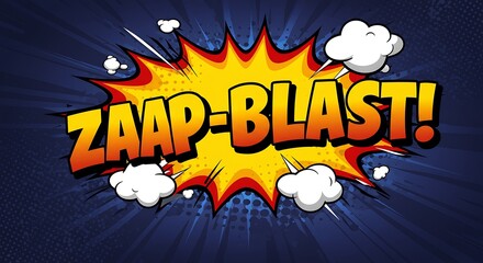 Zap-blast Comic Book Style Graphic Design