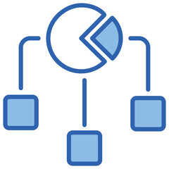 Allocation Blue White Icon