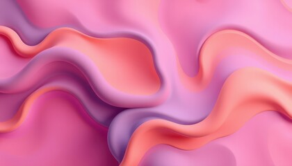 Obraz premium Abstract Pink and Orange Wave Pattern Design