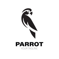 Fototapeta premium Parrot Logo. Parrot Logo Design. Parrot Logo Brand. Parrot Logo Vector Design Isolated on White Background