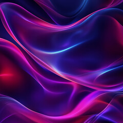 Abstract background with moving waves, generative AI illustration