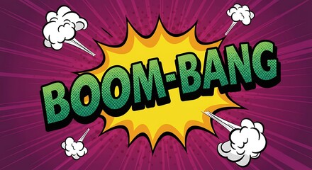 Vibrant Boom-bang Comic Book Style Graphic Design
