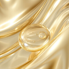 Abstract background with moving waves, generative AI illustration