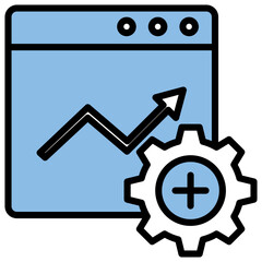 Optimization Blue Black Icon