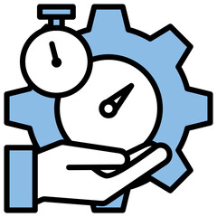Efficiency Blue Black Icon