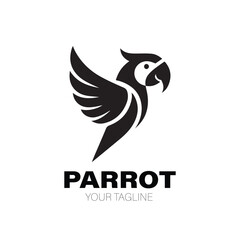 Parrot Logo. Parrot Logo Design. Parrot Logo Brand. Parrot Logo Vector Design Isolated on White Background