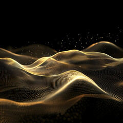 Abstract background with moving waves, generative AI illustration