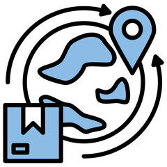 Export Blue Black Icon