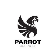 Parrot Logo. Parrot Logo Design. Parrot Logo Brand. Parrot Logo Vector Design Isolated on White Background