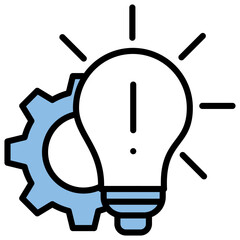 Innovation Blue Black Icon