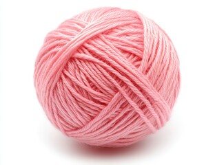 Pink yarn ball isolated on white background. (4)