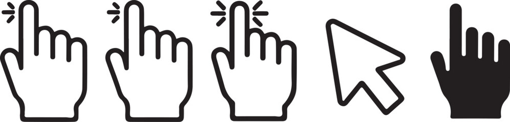 Obraz premium cursor icon silhouette